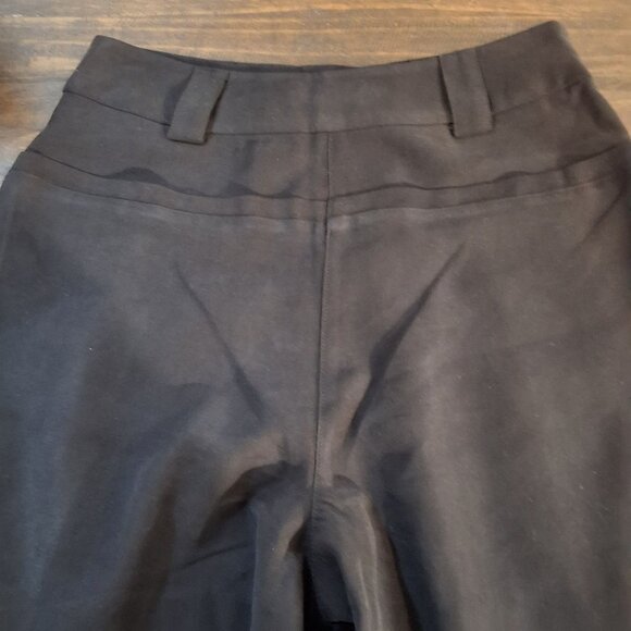 Top Shop High-Rise Wide-Leg Black Trousers With Front Pleats & Pockets Professi - Picture 4 of 8